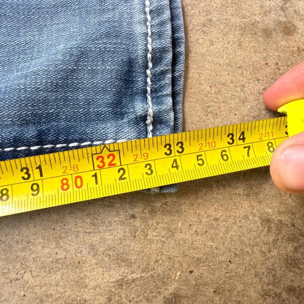 Vintage Y2K Salvage Mayhem Bootcut Jeans Grunge Workwear Blue Size 32 (i2)